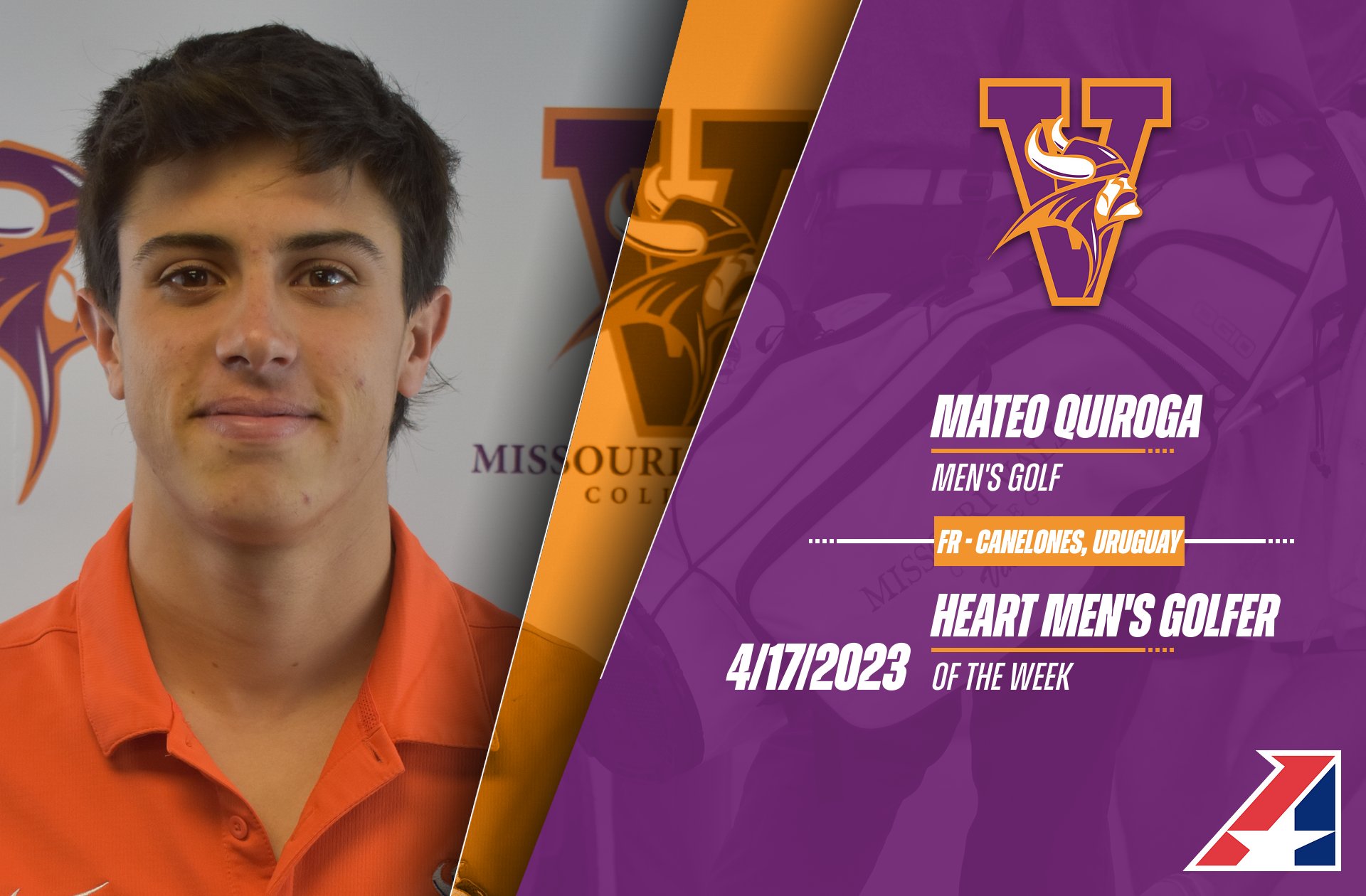 Men's Golfer Earns Third Weekly Heart Award