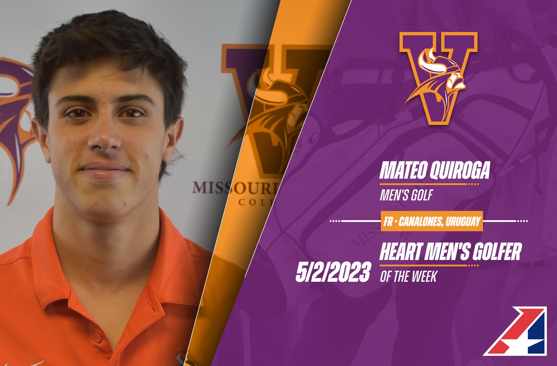 Men's Golfer Earns Fourth Weekly Heart Award of the Season