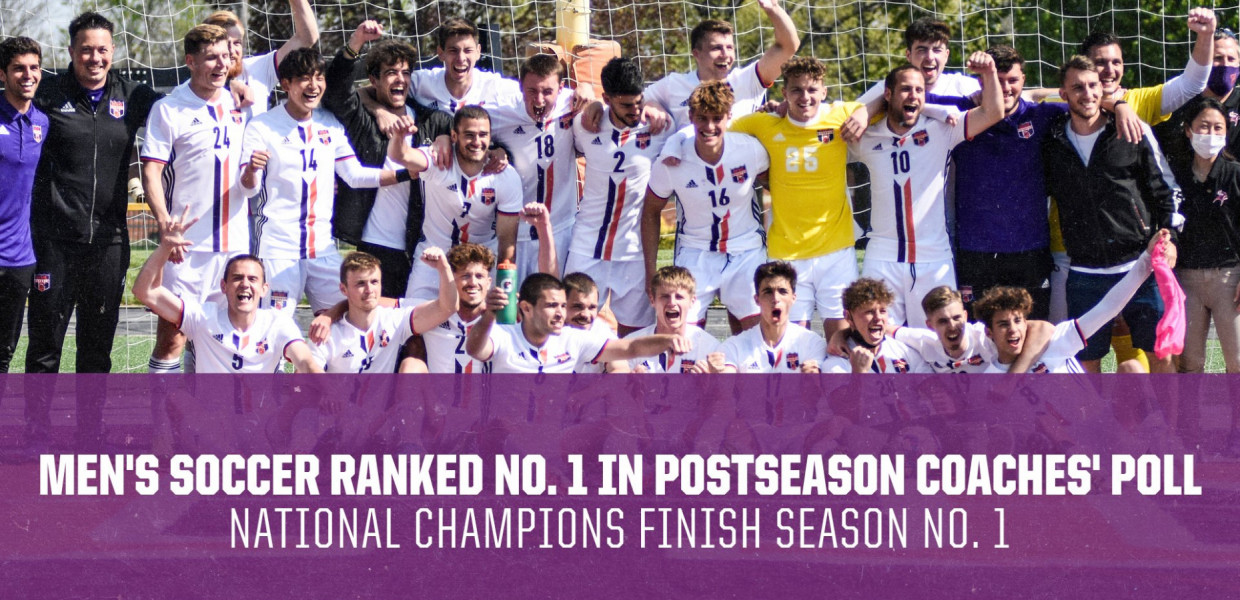 Men's Soccer Ranked No. 1 in Final Coaches' Poll