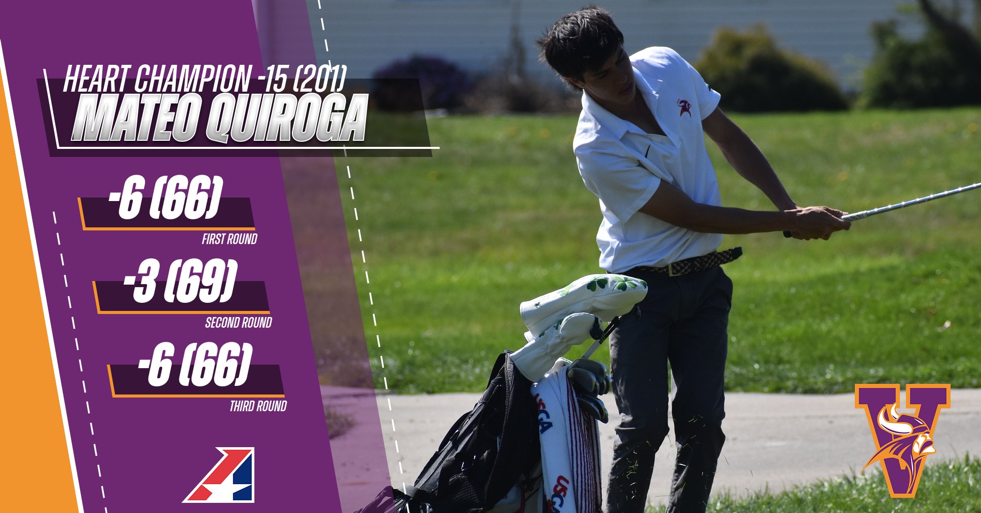 Men's Golf Produces Individual Champion, Team Runner-Up Finish at Heart Championship