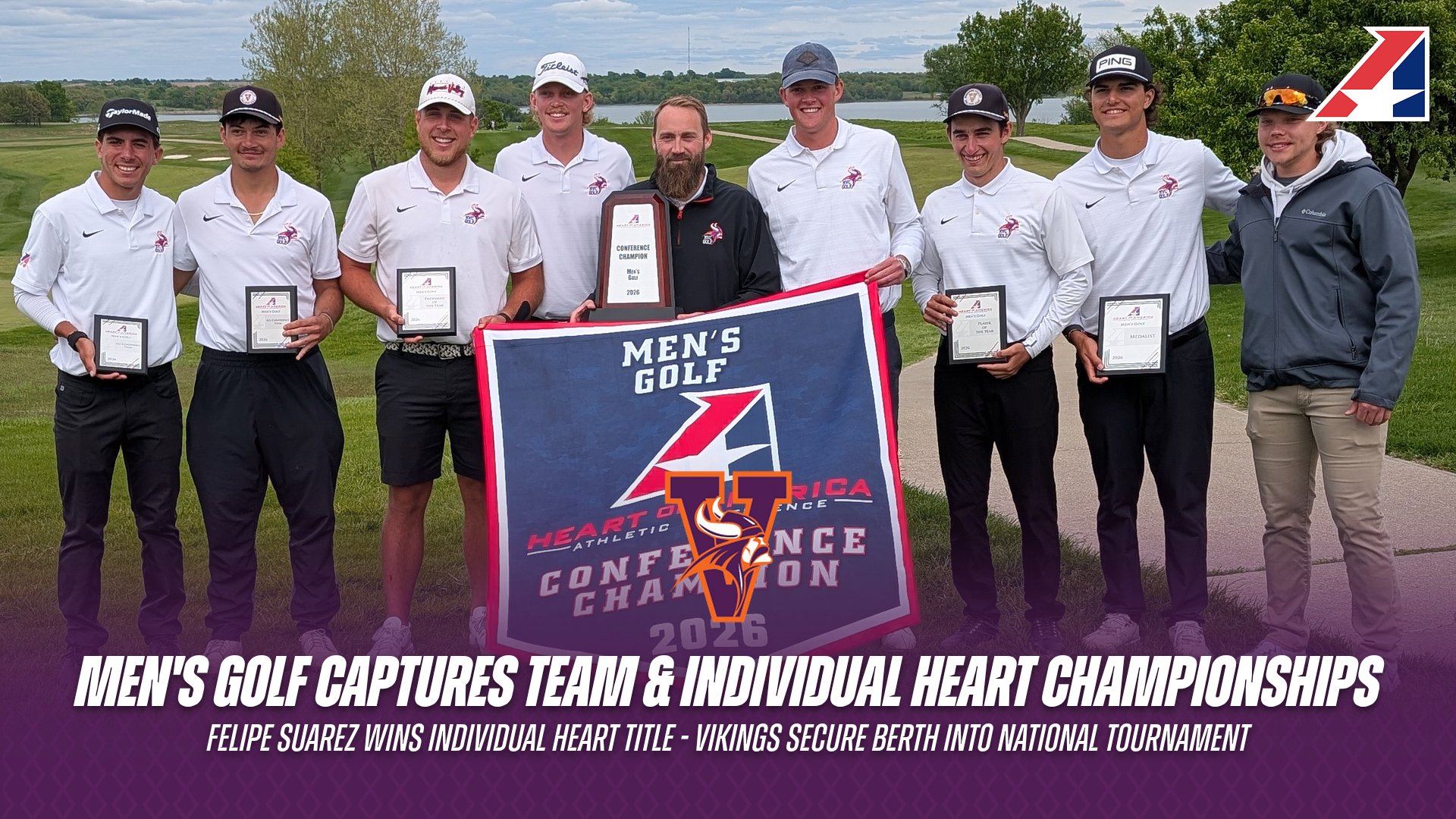 Men's Golf Captures Heart Team & Individual Conference Championships