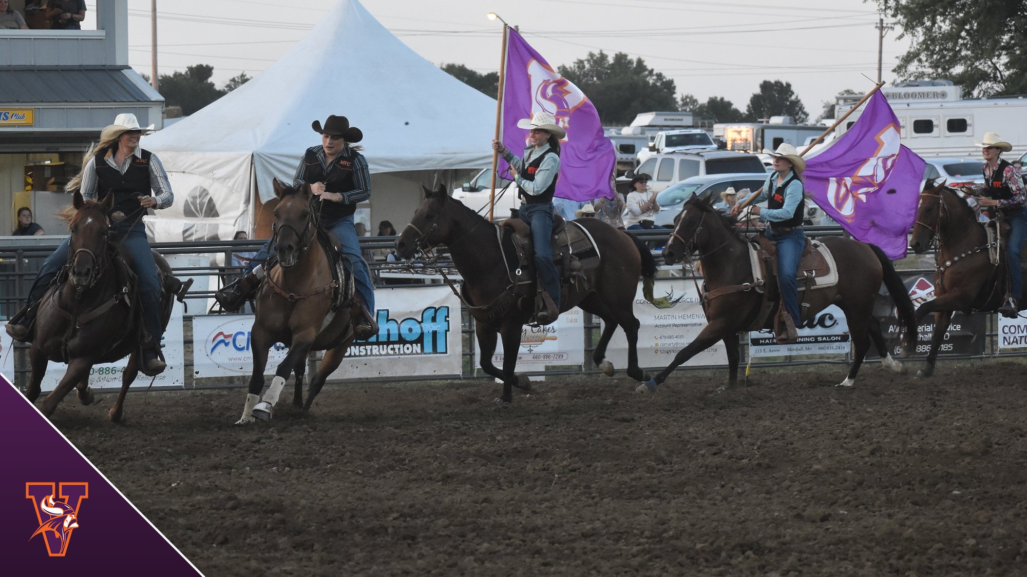 Rodeo Teams Both Capture First at Viking Stampede Rodeo