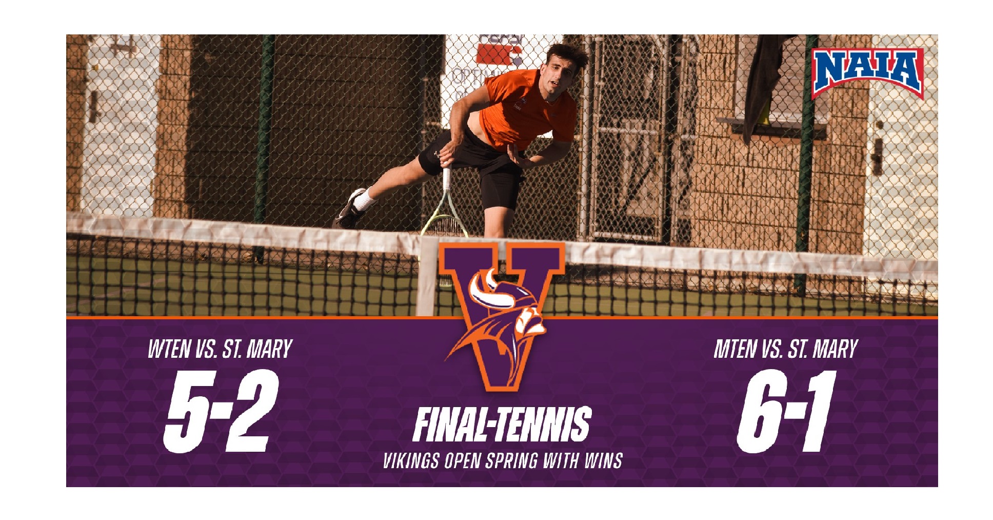 Tennis Teams Both Top St. Mary to Open Spring Season