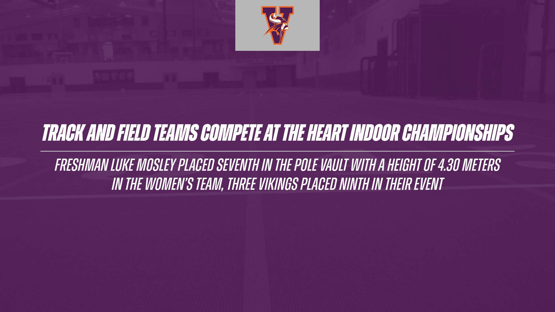 Track & Field Teams Compete at the Heart Indoor Championships