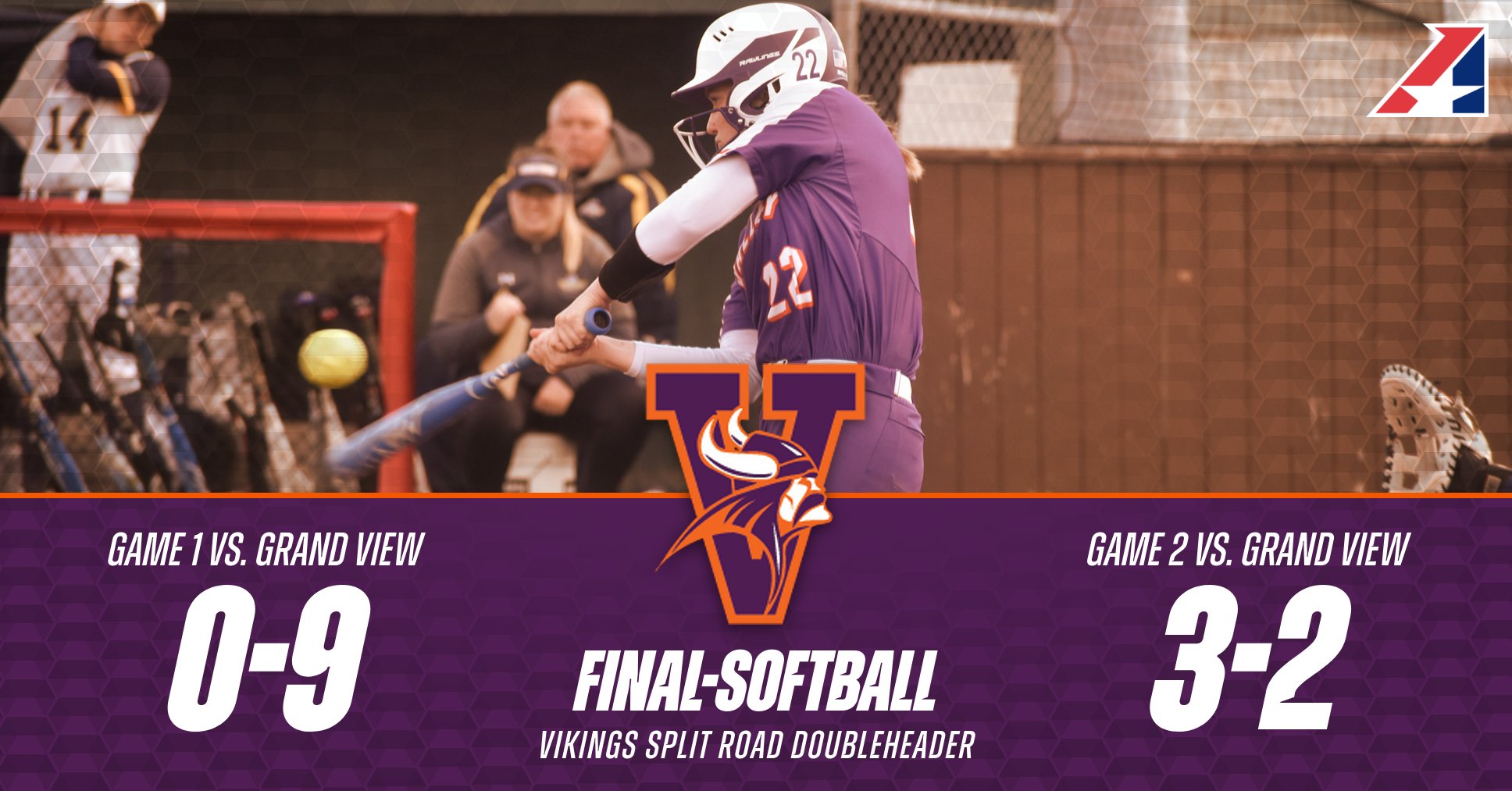 Softball Splits Road Doubleheader with Grand View