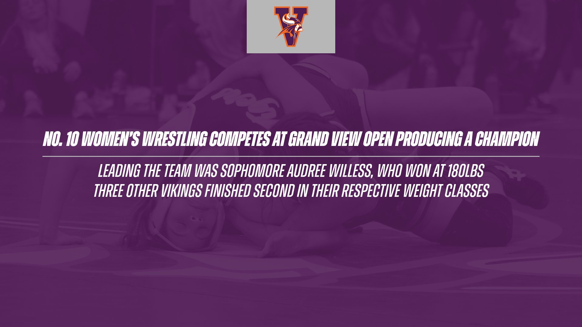 No. 10 Women's Wrestling Competes at Grand View Open Producing a Champion