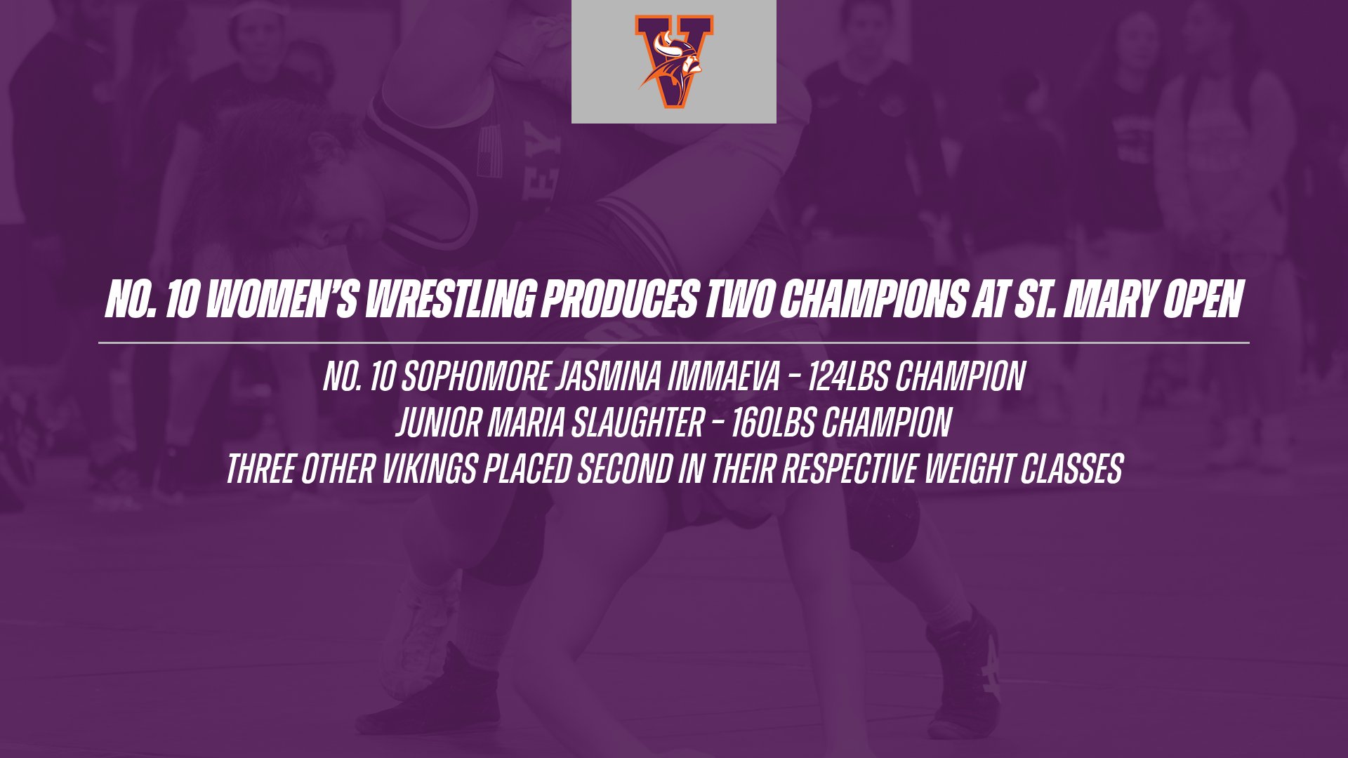 No. 10 Women's Wrestling Produces Two Champions at St. Mary Open